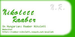 nikolett raaber business card